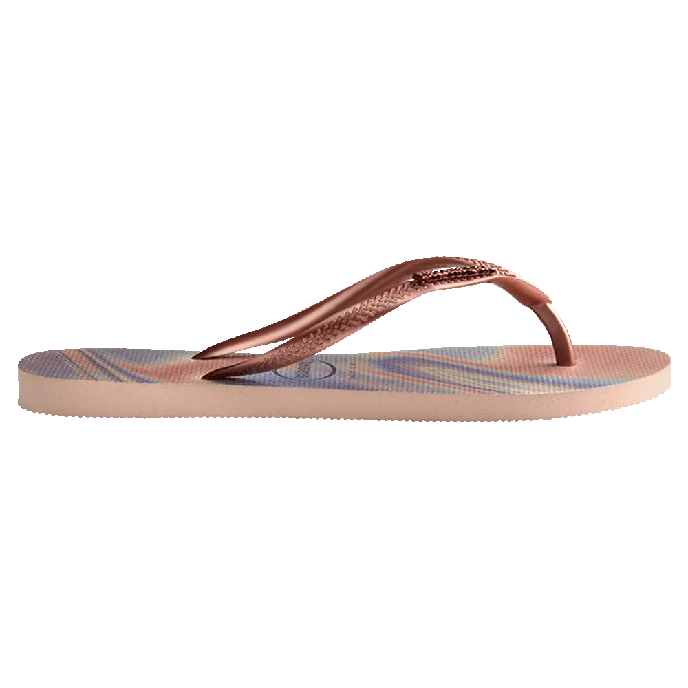 Slim Iridescent Flip Flops