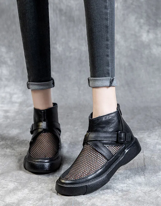 Summer Mesh Soft Soles Round Toe Ankle Boots 35-43