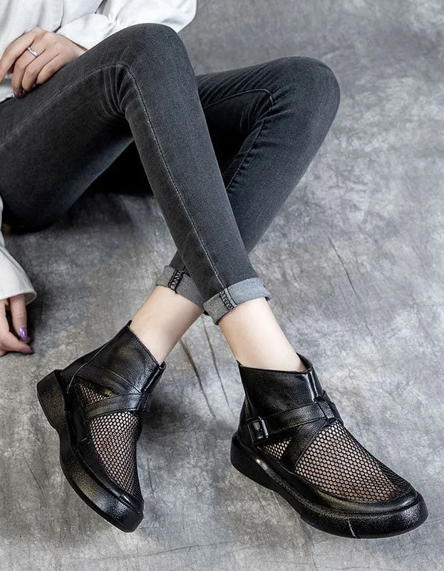 Summer Mesh Soft Soles Round Toe Ankle Boots 35-43