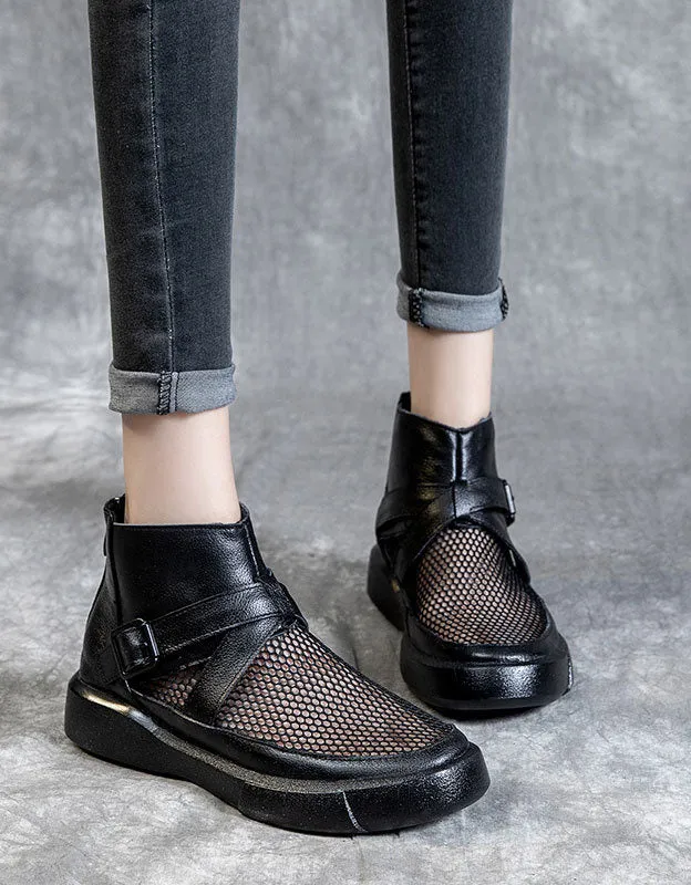 Summer Mesh Soft Soles Round Toe Ankle Boots 35-43
