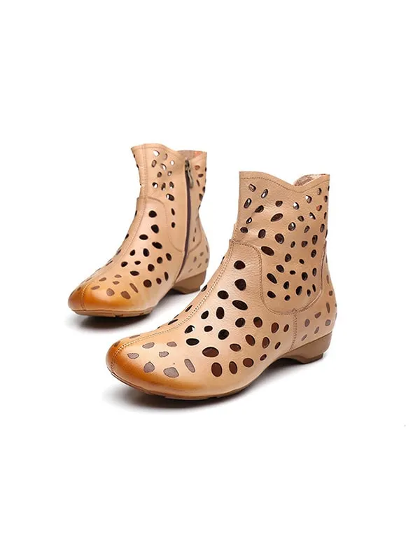 Summer Spring Retro Leather Sandals Boots