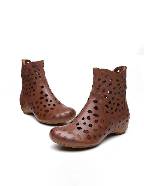 Summer Spring Retro Leather Sandals Boots