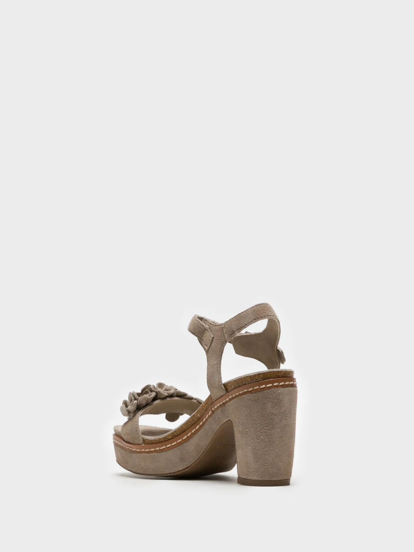Tan Chunky Heel Sandals