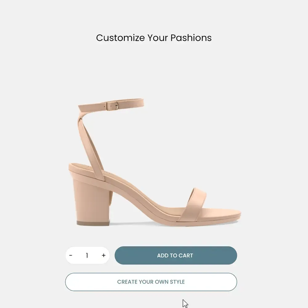 The Brenna - Sand Leather   Block Heel Kit 3 Sand