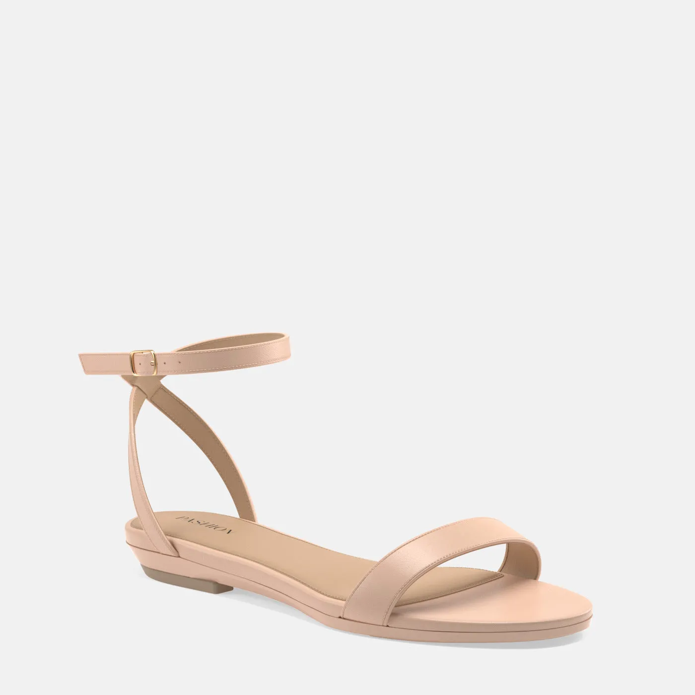 The Brenna - Sand Leather   Block Heel Kit 3 Sand