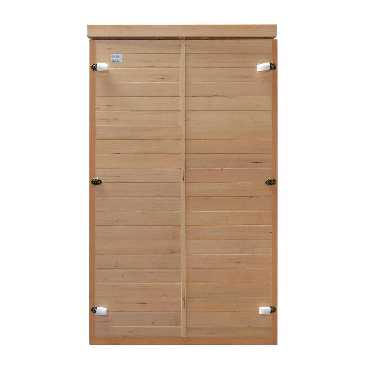 TMG LIVING 1-2 Person Indoor FAR Infrared Room, Natural Canadian Hemlock, Bluetooth Speakers, Tempered Glass Door, TMG-LSN10