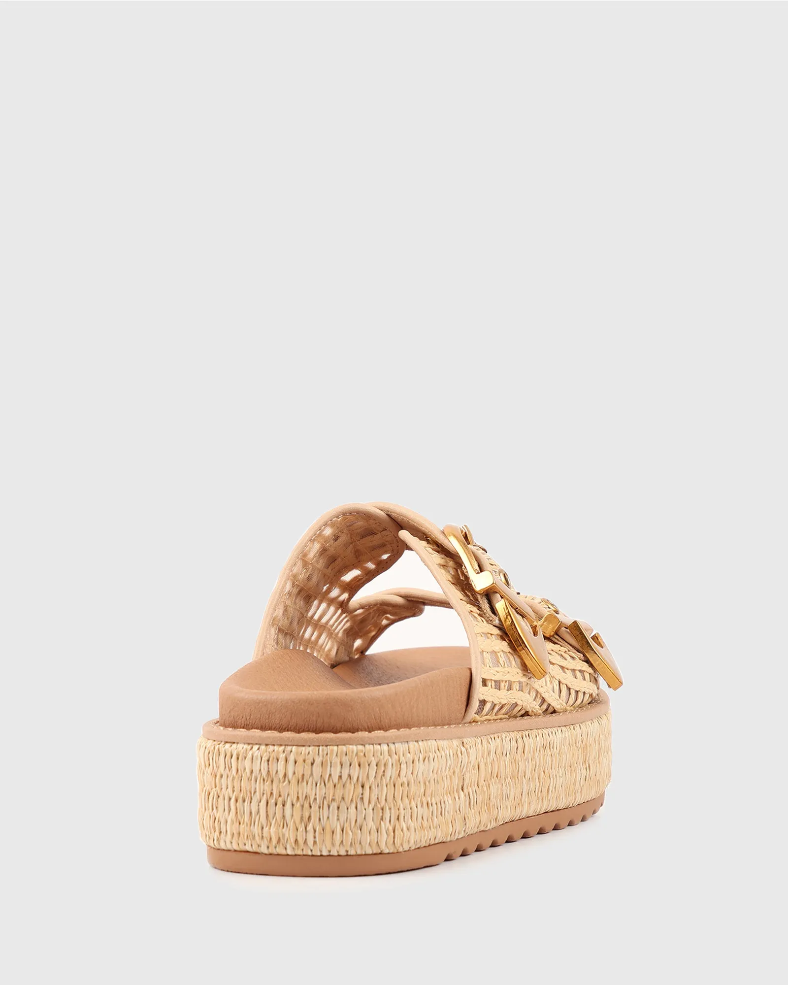 VACAY Raffia Platform Slide Sandals