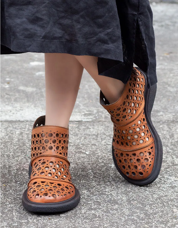 Wide Toe Box Summer Hollow Sandals Boots