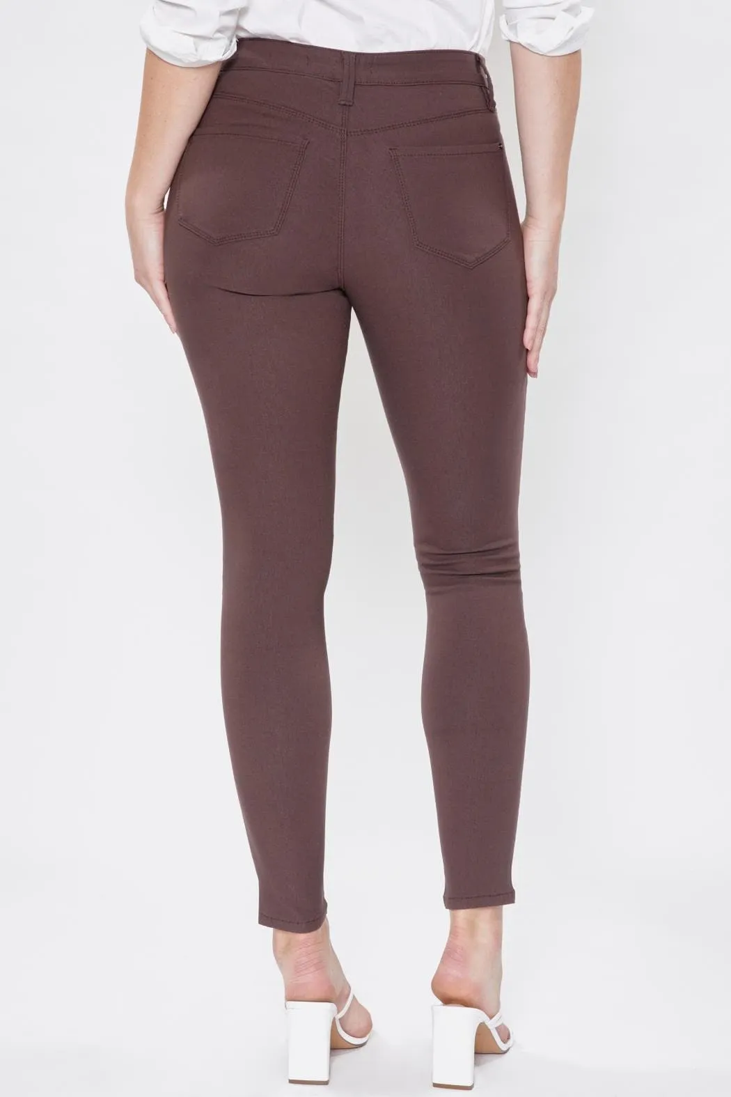Women's Hyperstretch Mid Rise Skinny Pants, Cocoa