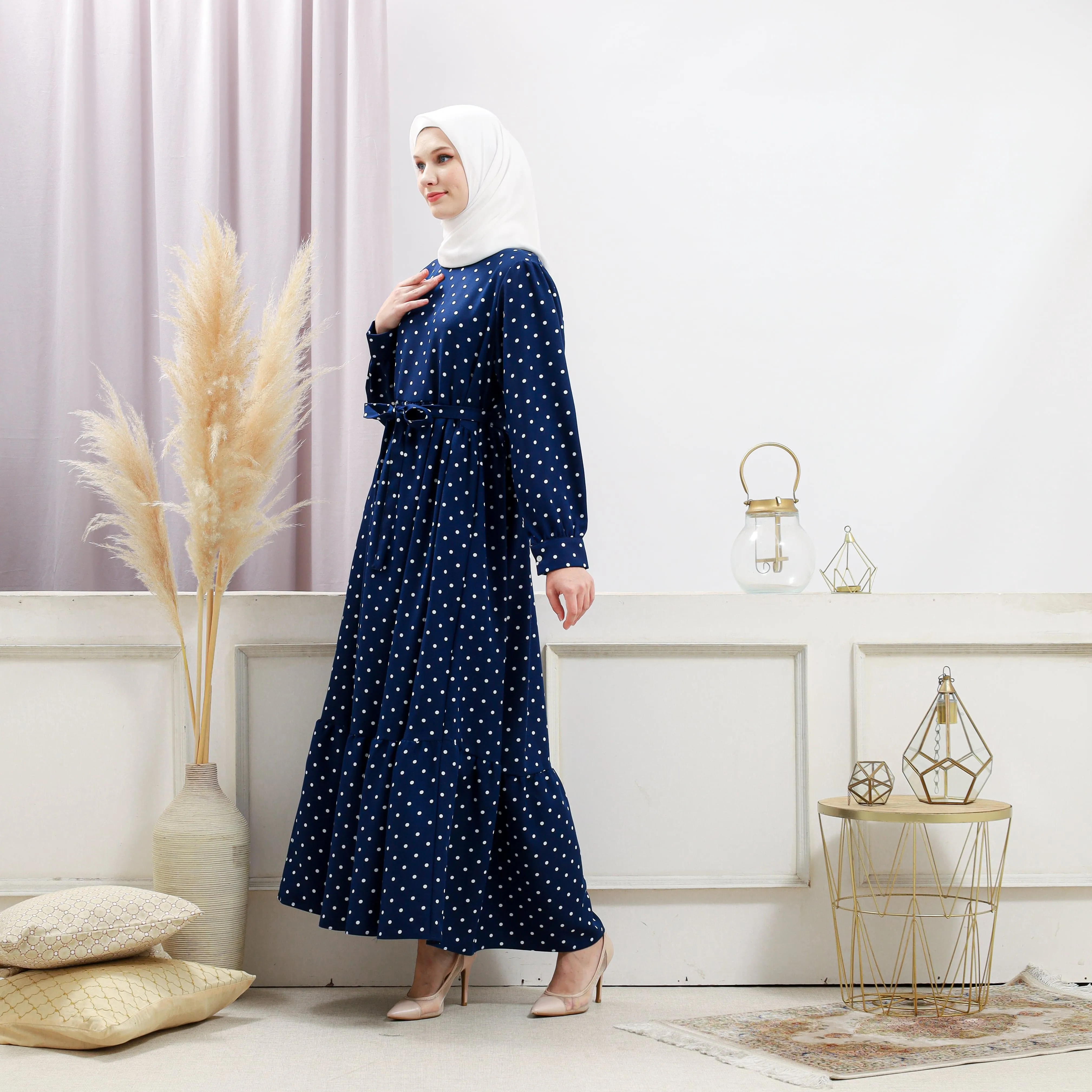 Women's Navy Polka Dot Dress