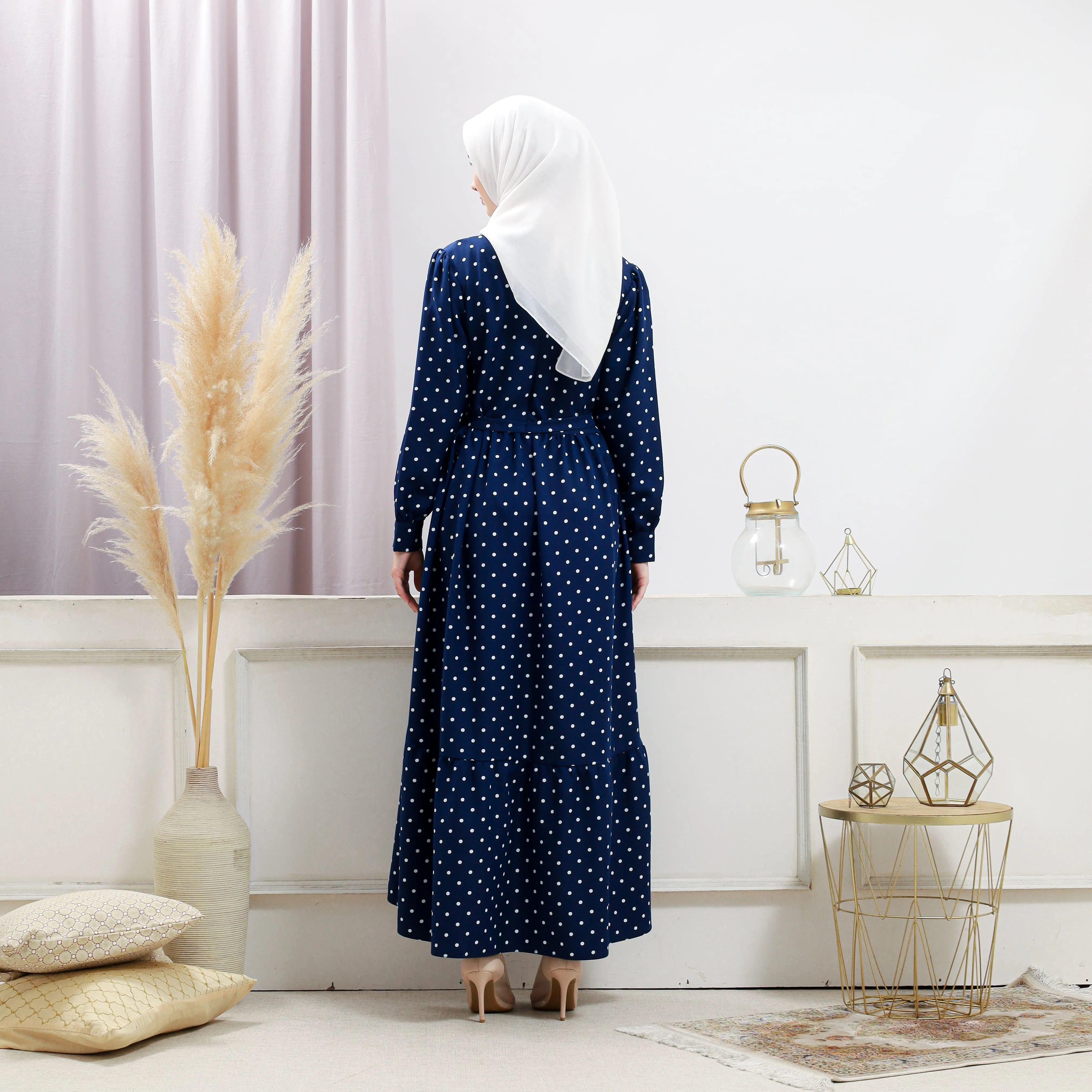 Women's Navy Polka Dot Dress