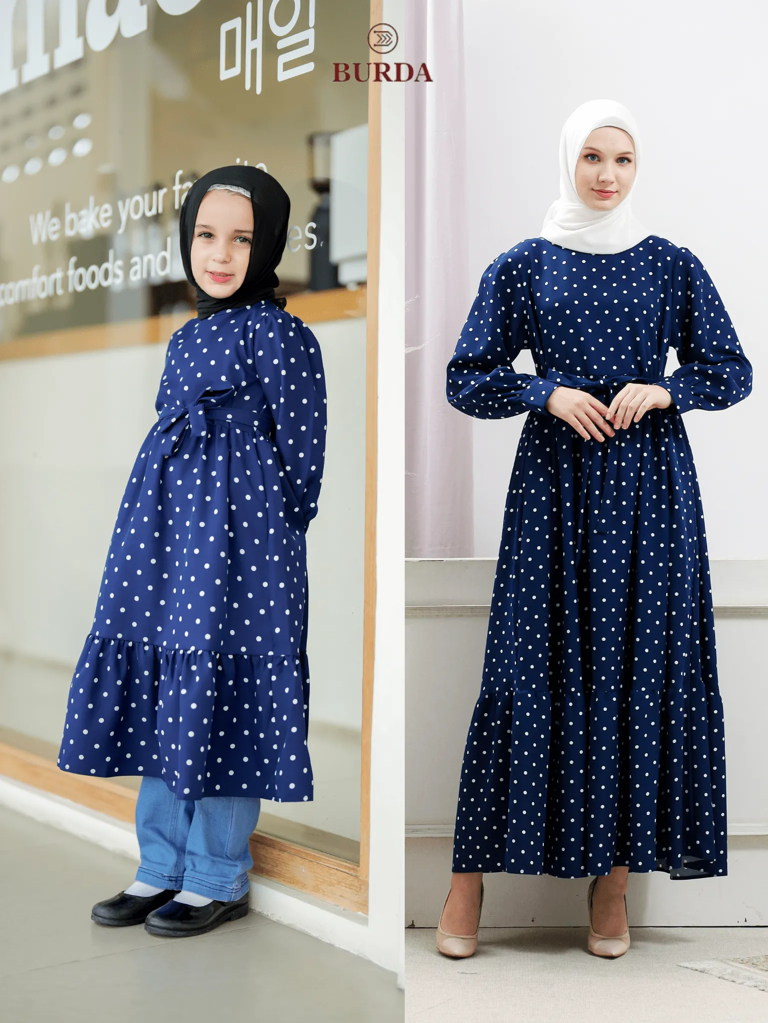 Women's Navy Polka Dot Dress